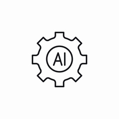 ai settings gear icon sign vector