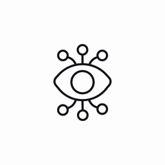 bionic eye icon sign vector