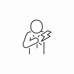 chest pain icon sign vector