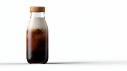cold brew coffee bottle mockup on white background
