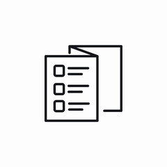 folded list paper icon sign vector