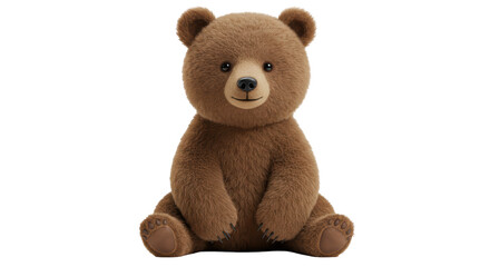Isolated Cute Teddy Bear Sitting