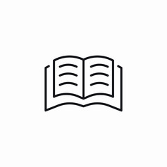 large open book icon sign vector