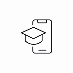 mobile college platform icon sign vector