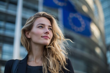 european woman, business