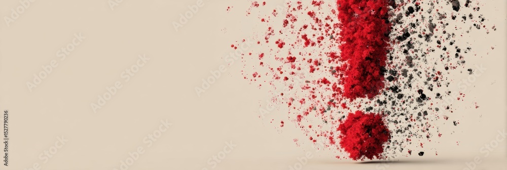 Poster Dynamic Red Exclamation Mark Bursts Across a Neutral Background Highlighting Urgency and Attention