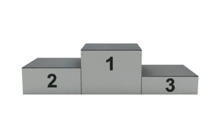 Isolated Podium for Winners