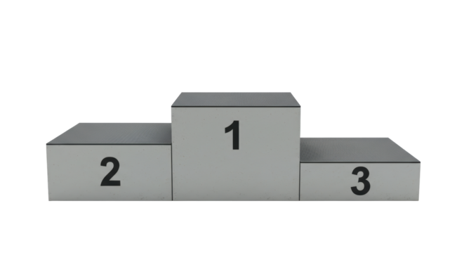 Isolated Podium for Winners