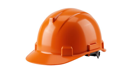 Isolated Orange Construction Helmet