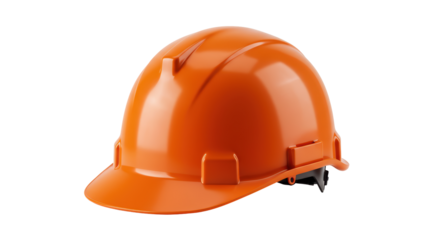 Isolated Orange Construction Helmet
