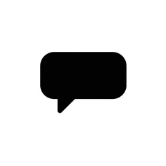 Naklejka premium Black chat bubble icon representing messaging functions for e-commerce 