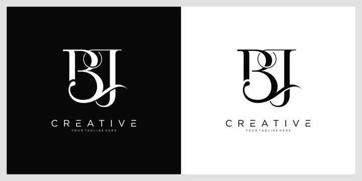BJ or JB Initial logo vector template