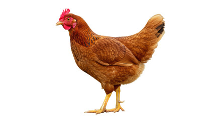 Isolated Brown Hen