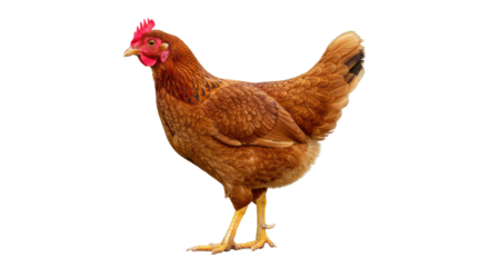 Isolated Brown Hen