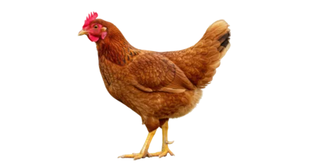 Fotobehang Kip Isolated Brown Hen  © Sarah