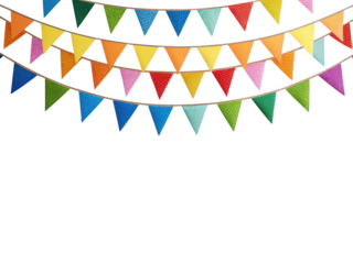 Bunting flags png decorative flags png party bunting png triangle banner png celebration flags png festival decoration png hanging flags png transparent background image