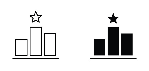 Podium star icon stock illustration