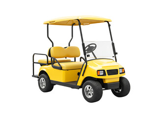 Obraz premium golf cart two seater isolated on transparent background