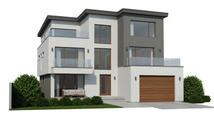 Isolated Modern House Exterior