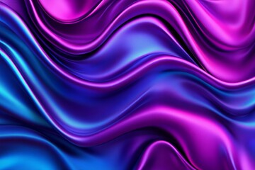 Obraz premium Elegant and Shimmering Modern Art Piece with Flowing Waves of Vivid Gradients for Design Use