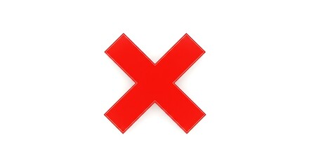 Obraz premium Red cross symbol isolated on white background