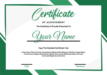 Unique Gradient Certificate Template Free Vector