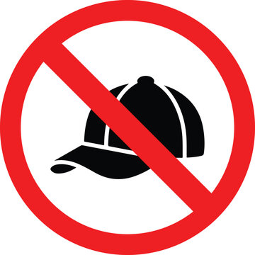no cap prohibited sign on white background