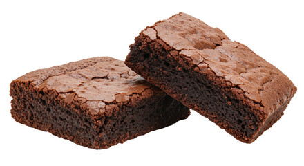 Isolated Chocolate Brownies