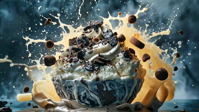 Ice Cream Explosion: A Culinary Symphony of Creamy Delights and Chocolate Bliss