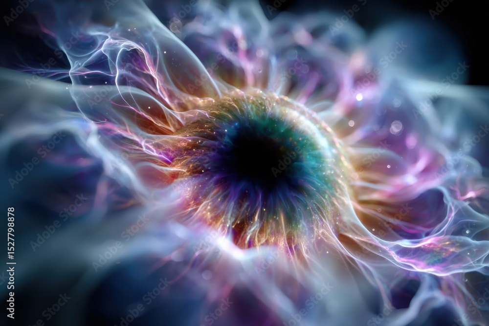 Aufkleber cosmic swirl of colors and light in deep space showing vibrant energy patterns