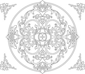 vector image illustration design decoration ornament background pattern mandala decoration classic vintage ethnic traditional abstract floral modern