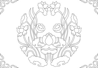 vector image illustration design decoration ornament background pattern mandala decoration classic vintage ethnic traditional abstract floral modern