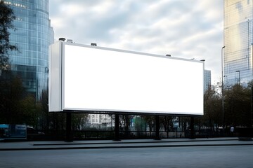 Obraz premium Empty Billboard Available for Mock Advertising in Outdoor Urban Space