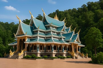 Obraz premium Majestic Temple in Forest Hills