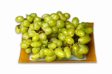 green grapes on a plate