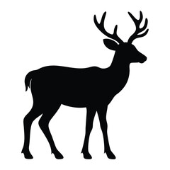 deer silhouette vector ,ai generator