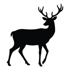 deer silhouette vector ,ai generator