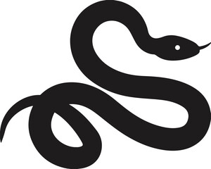 Fototapeta premium vector illustration of a black snake