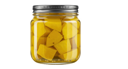 Isolated Pickled Pumpkin in Jar