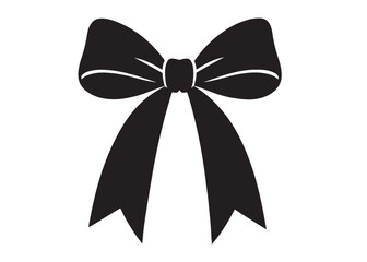 ribbon bow logo silhouette vector, tied bow logo icon silhouette, bow silhouette vector logo holiday icon gift, bows knot silhouette vector logo on white background