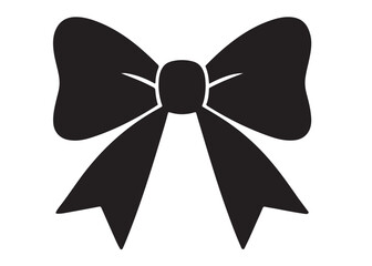 ribbon bow logo silhouette vector, tied bow logo icon silhouette, bow silhouette vector logo holiday icon gift, bows knot silhouette vector logo on white background