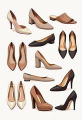 Explore a versatile collection of elegant women's shoes, from classic pumps to modern heels, offering sophisticated styles for work, evening, and formal occasions.
