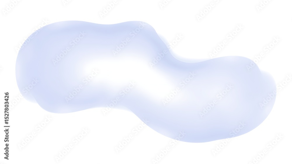 Poster soft cloud shape design with gradients and soft colors isolated on white background