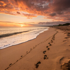 sunset on the beach