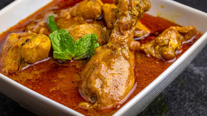 Indian Style Chicken Curry, Chicken gravy, Chicken red curry