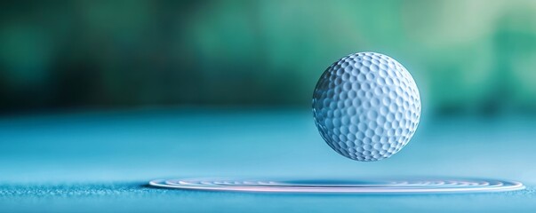 Floating Golf Ball with Ripples, minimal , sports