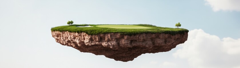 Floating Golf Green Island, Surreal, Fantasy