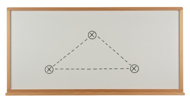 Isolated Whiteboard Triangle Diagram
