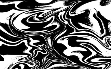 Seamless pattern paint ink on water drips graphics texture abstract painting print black stock illustration. Traditional Turkish ebru technique. 