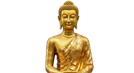 Isolated Golden Buddha Statue